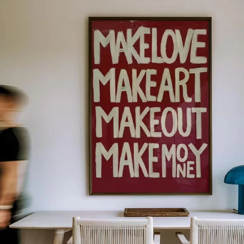 Love Quote Canvas Wall Art Print For Modern Decor