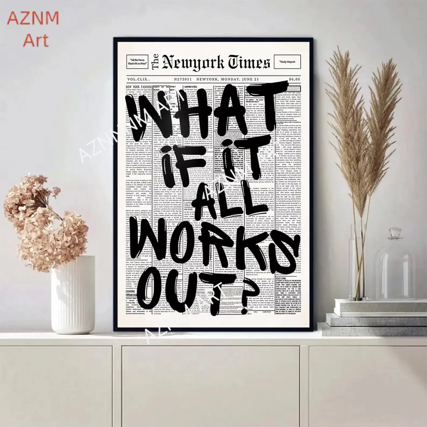 What If It All Works Out Canvas Print Wall Art