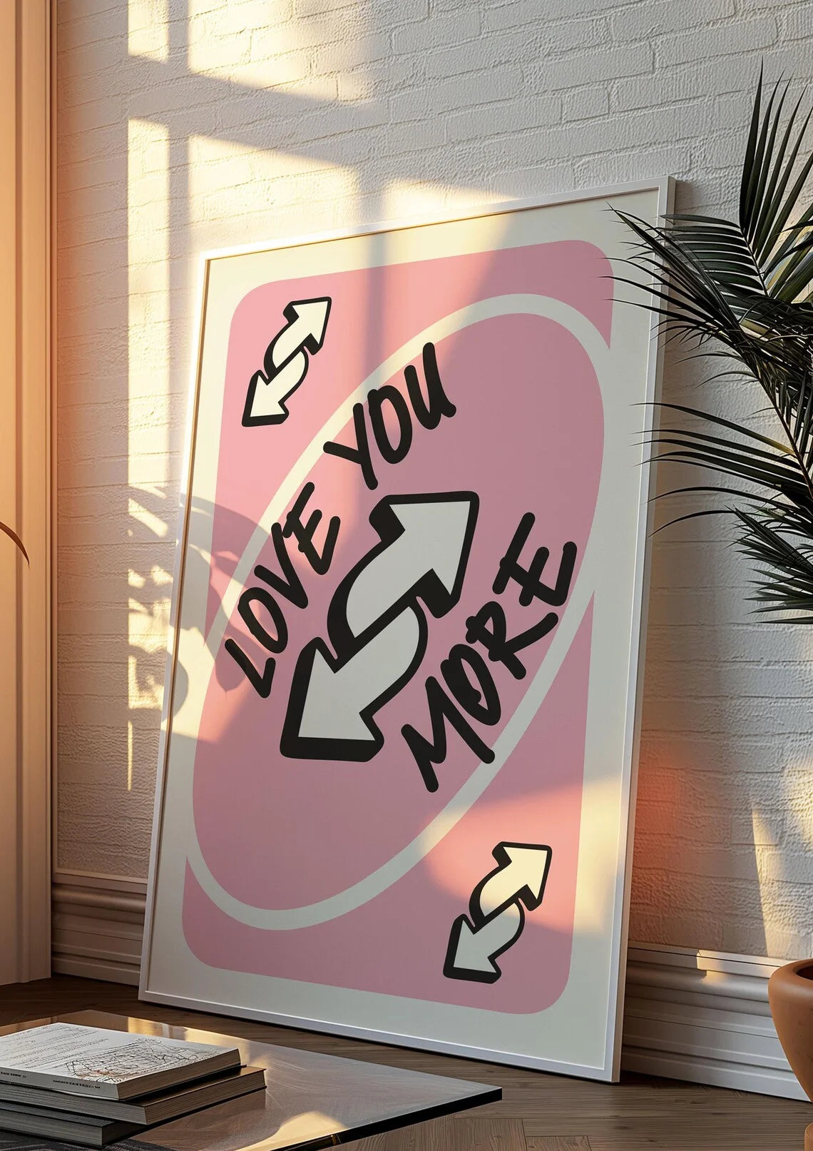 Love You More Retro Canvas Wall Art Print