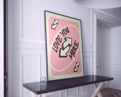 Love You More Retro Canvas Wall Art Print