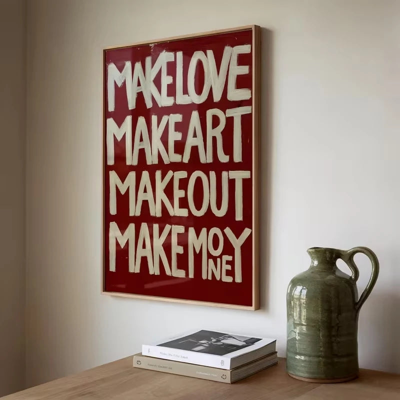 Love Quote Canvas Wall Art Print For Modern Decor