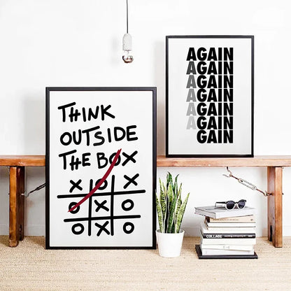 Motivational Discipline Canvas Poster Wall Art Print