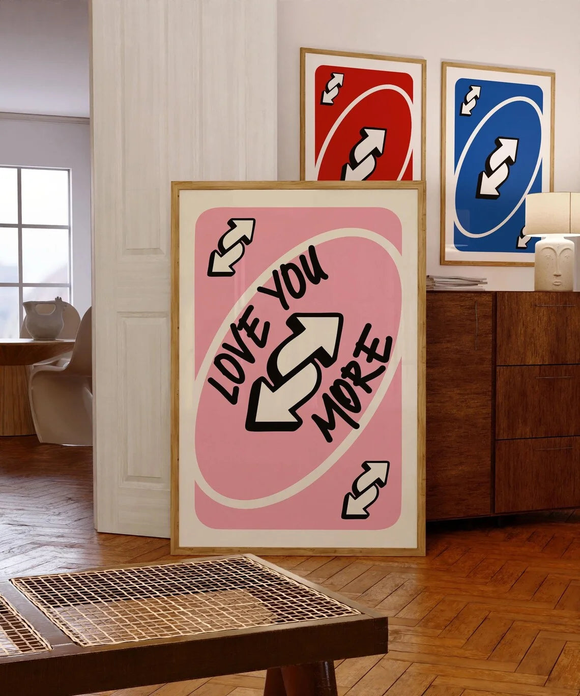 Love You More Retro Canvas Wall Art Print