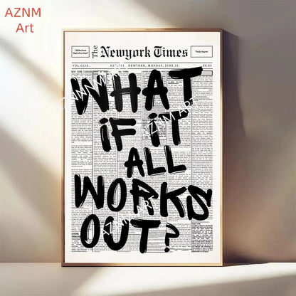 What If It All Works Out Canvas Print Wall Art