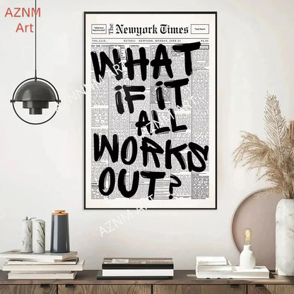 What If It All Works Out Canvas Print Wall Art